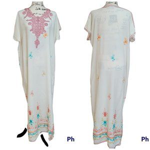 Embroidered Kaftan Loungewear - Size XL